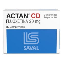 Product image of ACTAN CD Fluoxetina 20 mg 30 comprimidos - Saval s.a.