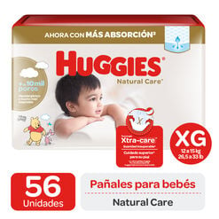 Product image of Pañales Huggies Natural Care XG 56 un