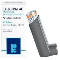 Salbutral AC 100 mcg/20 mcg/Dosis x 250 Dosis Aerosol para Inhalación Oral - Dm pharma