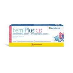 Product image of Femiplus CD 3/0,03 mg x 28 Comprimidos Recubiertos - Eurofarma chile