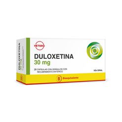 Product image of Duloxetina 30 mg x 28 Cápsulas con Gránulos con Recubrimiento Entérico SEVEN PHARMA CHILE SPA