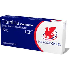 Product image of Tiamina Clorhidrato 10 mg x 40 Comprimidos CHILE