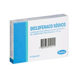 Product image of Diclofenaco Retard 100 mg x 8 Cápsulas BYB FARMACEUTICA LTDA