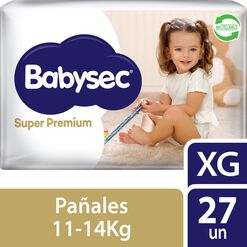 Pañal babysec super premium xg 27 Unidades