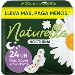 Toallas Higiénicas Naturella Nocturna, 24 Unidades