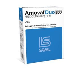 Amoval Duo 800 mg/5 mL x 70 mL Polvo Para Suspensión Oral - Saval s.a.