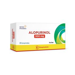 Product image of Alopurinol 300 mg x 20 Comprimidos SEVEN PHARMA CHILE SPA