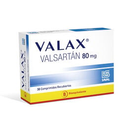 Valax 80 mg x 30 Comprimidos Recubiertos - Saval s.a.