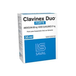 Clavinex Duo Forte 800 mg/57 mg/5 ml x 35 ml Polvo para Suspensión Oral con Solvente - Saval s.a.