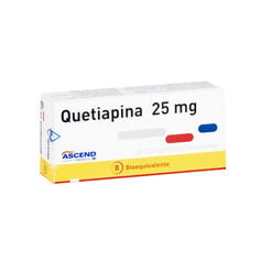 Product image of Quetiapina 25 mg x 30 Comprimidos Recubiertos ASCEND