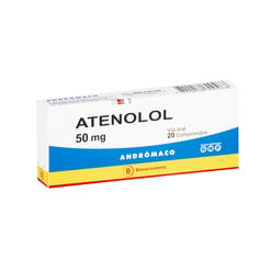 Product image of Atenolol 50 mg Caja 20 Comp. ANDROMACO S.A.