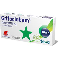 Product image of Grifoclobam 10 mg Caja 20 Comp. - Chile