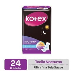 Product image of Toalla Kotex Nocturna Ultrafina Tela C/A 24Un