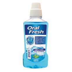 Product image of Enjuague Bucal con alcohol Oralfresh Menta Fuerte 500 ml