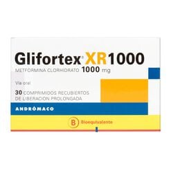 Glifortex XR 1000 mg x 30 Comprimidos Recubiertos de Liberación Prolongada - Andromaco s.a.