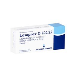 Losapres-D 100 mg/25 mg x 30 Comprimidos Recubiertos - Megalabs chile s.a