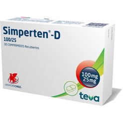 Simperten-D 100 mg/25 mg x 30 Comprimidos Recubiertos - Chile