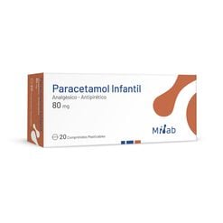 Product image of Paracetamol 80 mg x 20 Comprimidos Masticables - Mintlab co sa