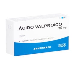 Product image of Acido Valproico 500 mg Caja 30 Comp. con Recubrimiento Enterico ANDROMACO S.A.