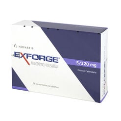 Exforge 5 mg/320 mg x 28 Comprimidos Recubiertos - Novartis