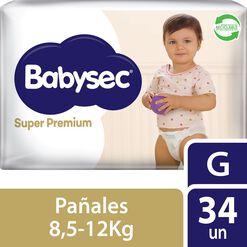 Pañal babysec super premium Grande 34 Unidades