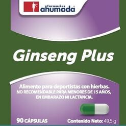 Product image of Ginseng Plus 90 Cápsulas - Farmacias ahumada