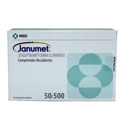 Janumet 50 mg/500 mg x 28 Comprimidos Recubiertos - Merck sharp & dohme