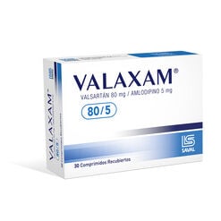 Valaxam 80 mg/5 mg x 30 Comprimidos Recubiertos - Saval s.a.