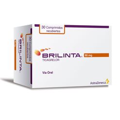 Brilinta 90 mg x 30 Comprimidos Recubiertos - Astrazeneca