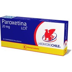 Product image of Paroxetina 20 mg x 30 Comprimidos Recubiertos CHILE