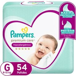 Pañales Desechables Pampers Premium Care  Talla G 54 un