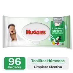 Product image of Toalla Húmeda Huggies Limpieza Efectiva 96 Un