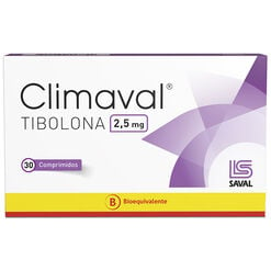 CLIMAVAL Tibolona 2,50 mg 30 comprimidos - Saval s.a.