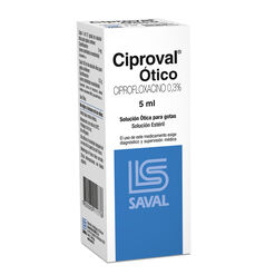 Ciproval 0,3 % x 5 mL Solución Para Gotas Oticas - Saval s.a.