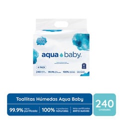 Product image of Toallitas Húmedas Aqua Baby 240 Unidades