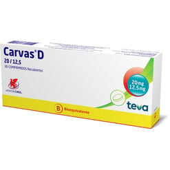 Carvas D 20 mg/12.5 mg x 30 Comprimidos Recubiertos - Chile