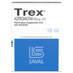 Product image of Trex 200 mg/5 mL x 15 mL Polvo Para Suspensión Oral Con Solvente - Saval s.a.