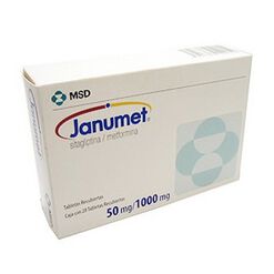 Janumet 50 mg/1000 mg x 28 Comprimidos Recubiertos - Merck sharp & dohme