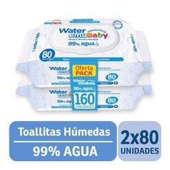 Emubaby Toalla humeda Water 2x80