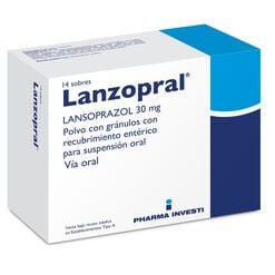 Lanzopral 30 mg x 14 Sobres Polvo Con Gránulos Con Recubrimiento Entérico Para Suspensión Oral - Megalabs chile s.a