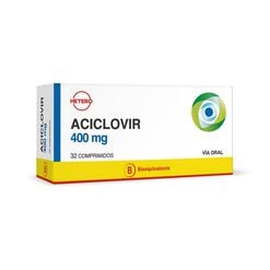 Aciclovir 400 mg x 32 Comprimidos SEVEN PHARMA CHILE SPA