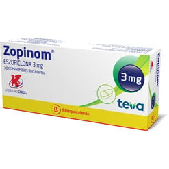 Product image of Zopinon 3 mg x 30 Comprimidos Recubiertos - Chile