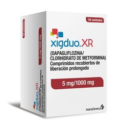 Xig Duo XR 5 mg/1000 mg x 56 Comprimidos Recubiertos de Liberación Prolongada - Astrazeneca