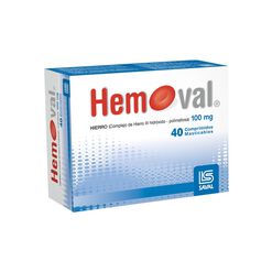 Hemoval 100 mg x 40 Comprimidos Masticables - Saval s.a.