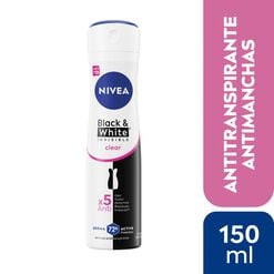 Product image of DESODORANTE SPRAY NIVEA INVISIBLE BLACK & WHITE CLEAR 150ML
