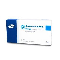 Lipitor 80 mg x 30 Comprimidos Recubiertos - Pfizer de chile s.a.