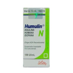 Insulina Humulin N 100 UI/mL Suspension inyectable x 1 Frasco Ampolla - Eli lilly de chile l