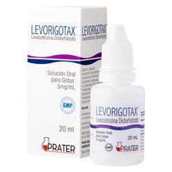 Levorigotax 5 mg/mL x 20 mL Solución Oral para Gotas - Prater