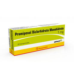 Product image of Pramipexol 1 mg x 30 Comprimidos OPKO CHILE S.A.