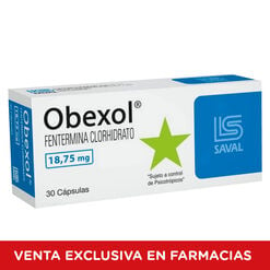 Product image of Obexol 18,75 mg x 30 Capsulas - Saval s.a.